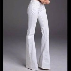 NWOT Citizens of Humanity Hutton Mid Rise Wide Leg White Stretch Denim Jeans 30